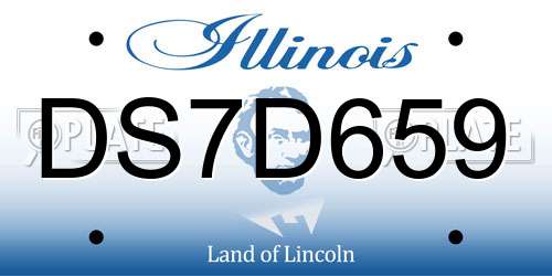 DS7D659 Illinois License Plate