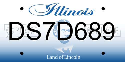 DS7D689 Illinois License Plate
