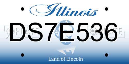 DS7E536 Illinois License Plate