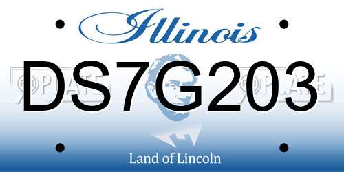 DS7G203 Illinois License Plate