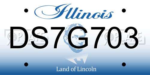 DS7G703 Illinois License Plate