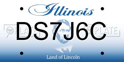 DS7J6C Illinois License Plate