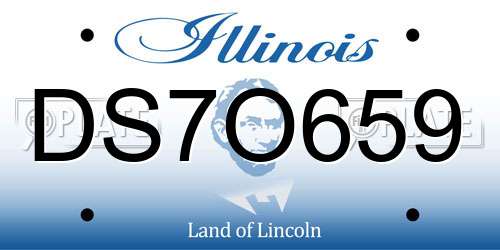 DS7O659 Illinois License Plate
