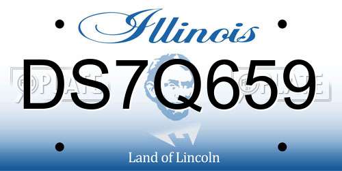 DS7Q659 Illinois License Plate