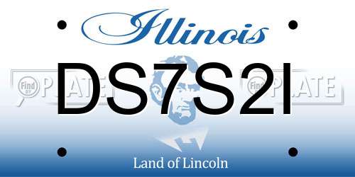 DS7S2I Illinois License Plate