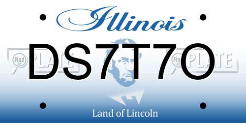 DS7T7O Illinois License Plate