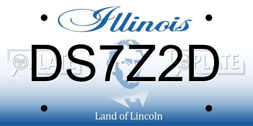 DS7Z2D Illinois License Plate