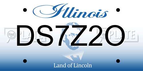 DS7Z2O Illinois License Plate