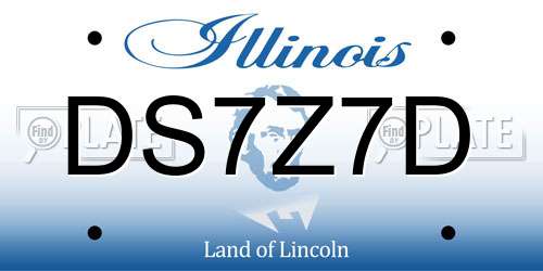 DS7Z7D Illinois License Plate