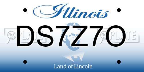 DS7Z7O Illinois License Plate