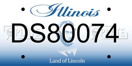 DS80074 Illinois License Plate