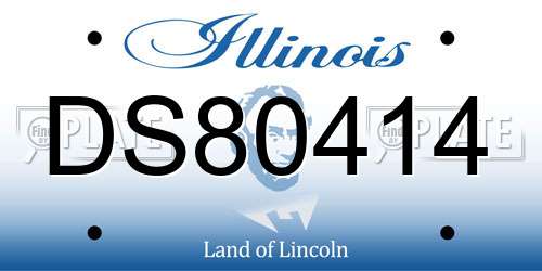 DS80414 Illinois License Plate