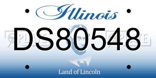 DS80548 Illinois License Plate