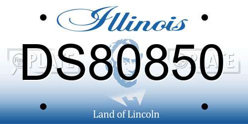 DS80850 Illinois License Plate