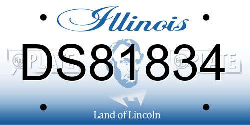 DS81834 Illinois License Plate