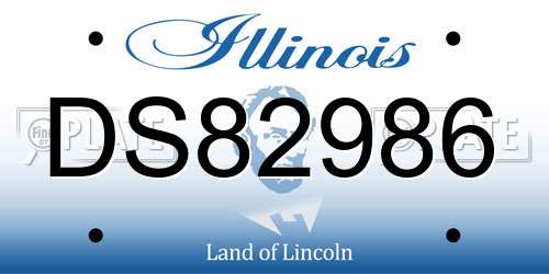 DS82986 Illinois License Plate