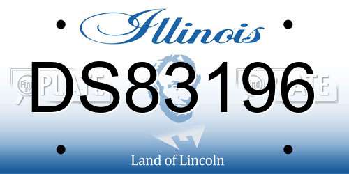 DS83196 Illinois License Plate