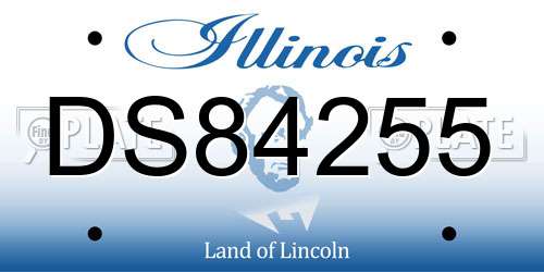 DS84255 Illinois License Plate