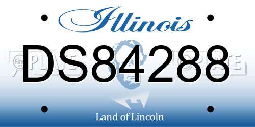 DS84288 Illinois License Plate