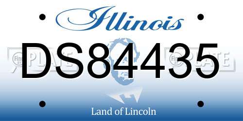 DS84435 Illinois License Plate
