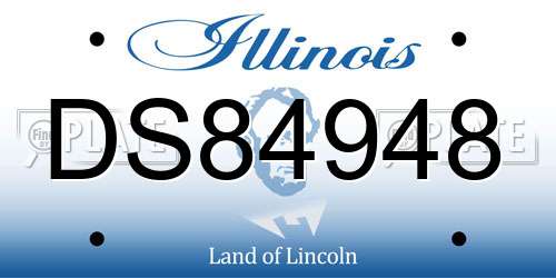 DS84948 Illinois License Plate