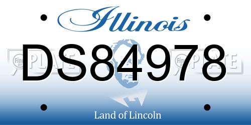 DS84978 Illinois License Plate