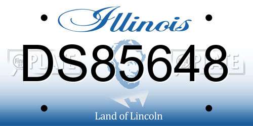 DS85648 Illinois License Plate