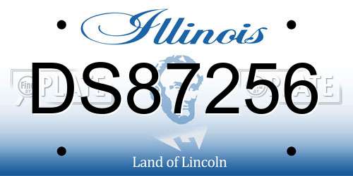 DS87256 Illinois License Plate