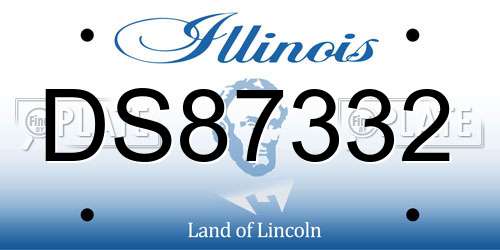 DS87332 Illinois License Plate