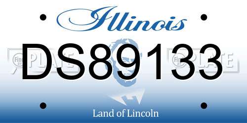 DS89133 Illinois License Plate