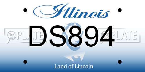 DS894 Illinois License Plate