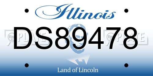 DS89478 Illinois License Plate