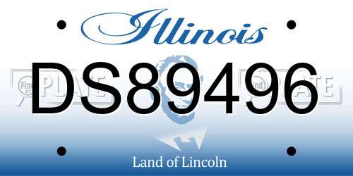 DS89496 Illinois License Plate