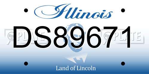 DS89671 Illinois License Plate