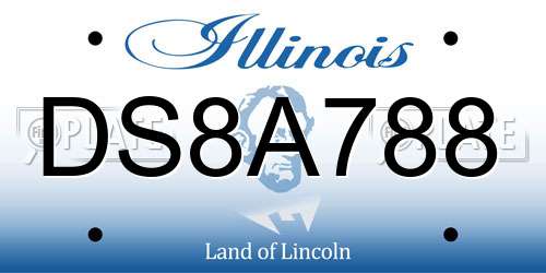 DS8A788 Illinois License Plate