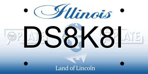 DS8K8I Illinois License Plate