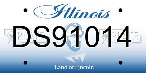 DS91014 Illinois License Plate