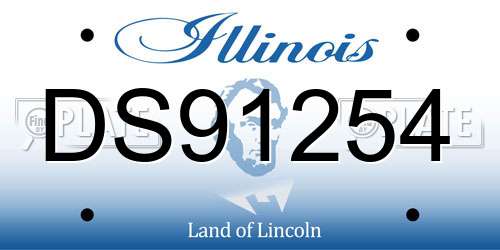 DS91254 Illinois License Plate