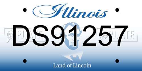 DS91257 Illinois License Plate