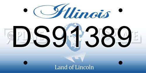 DS91389 Illinois License Plate