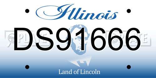 DS91666 Illinois License Plate