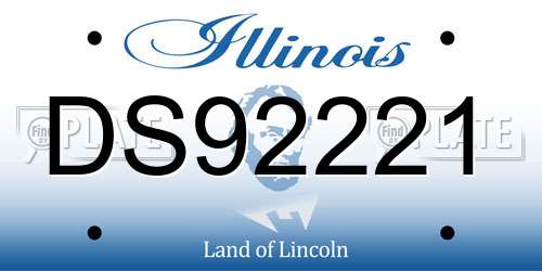 DS92221 Illinois License Plate