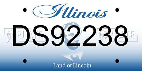 DS92238 Illinois License Plate