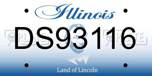 DS93116 Illinois License Plate