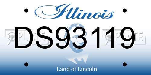 DS93119 Illinois License Plate