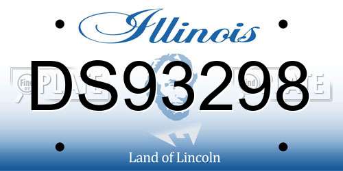 DS93298 Illinois License Plate