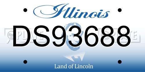 DS93688 Illinois License Plate