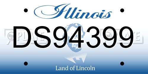 DS94399 Illinois License Plate