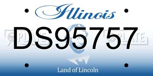 DS95757 Illinois License Plate