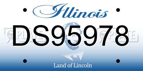 DS95978 Illinois License Plate